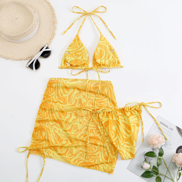 Women's Swimsuit Bikini Three Piece Set