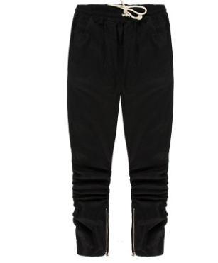 Machete elastic trousers zipper sidecasual pants Dongdaemun youth fashion wild Slim KANYE