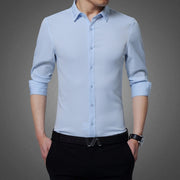 Solid color business work wear work shirt