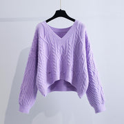 Loose Outer Wear Lazy Style Hole Knit Sweater