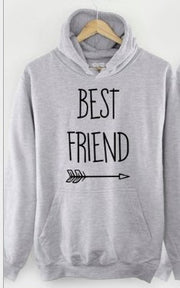 BEST FRIEND Right Arrow Hooded Sweater