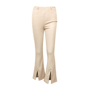 Flared Pants High-waisted Slimming Slacks Slit Slacks Wide-legged Pants