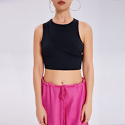 Cutout Cropped Navel Vest