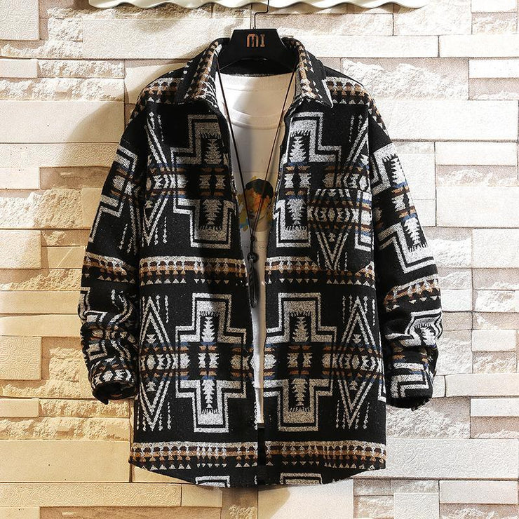 Men's Japanese-style Retro Loose Casual Niche Woolen Coat