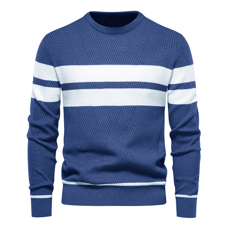 Men's Fashion Casual Striped Sweater