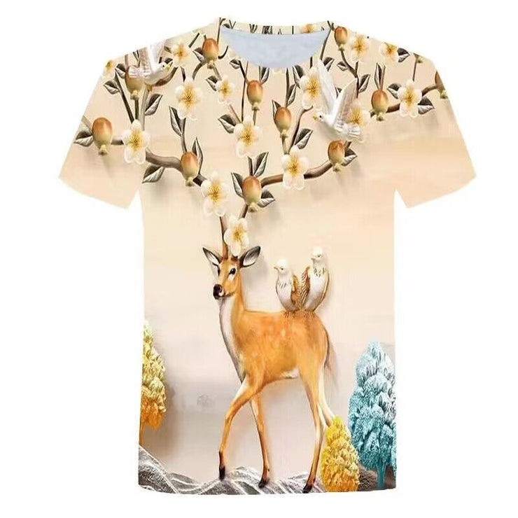 Fashion 3D Digital Printed T-shirt Top