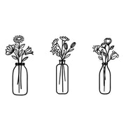 Flower Silhouette Wall Decoration Metal Wall Hanging Silhouette Art Decoration