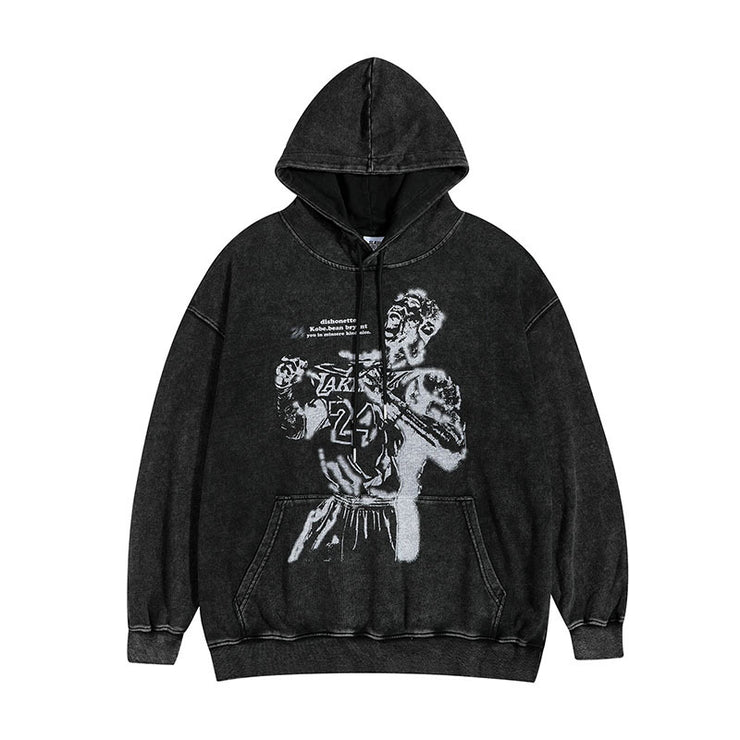 Graffiti Hooded Printed Sweater Men And Women Street Hoodie