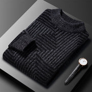 Men's Knitted Thickened Half-high Collar Chenille Warm Sweater