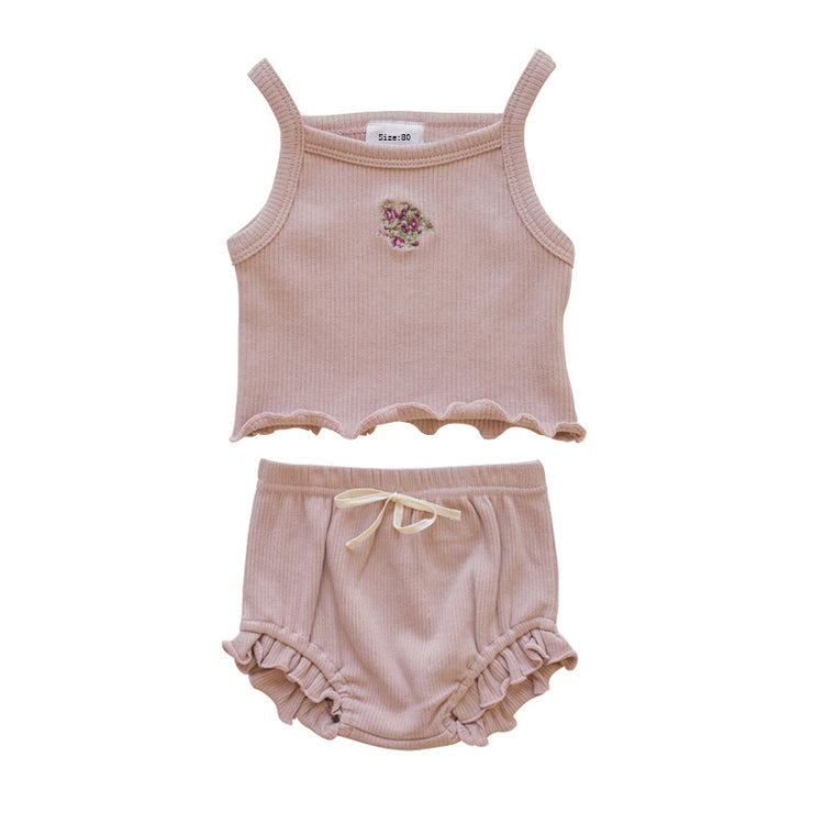 Rose Grey Embroidered Knitting Collection Baby Kids Clothing