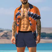 Colorful 3D Printed Vacation Suit For Men