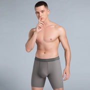 Summer Men's Ice Silk Sports Ultra-thin Anti-wear Leg Running Breathable Quick-drying Lengthened Shorts