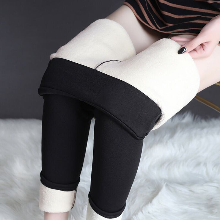 Winter Leggings Warm Thick High Stretch Lamb Cashmere Leggins Skinny Fitness Woman Pants