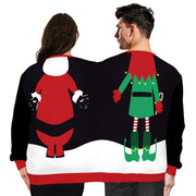 Christmas Holiday Creative Digital Printing Double One-piece Sweater