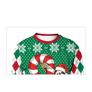 Digital Printing Christmas Round-neck Pullover