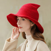 Peaked Big Eaves Knitted Wizard Top Hat Female Fisherman Basin Hat