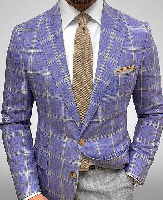 Men's Striped Blazer Casual Slim Fit