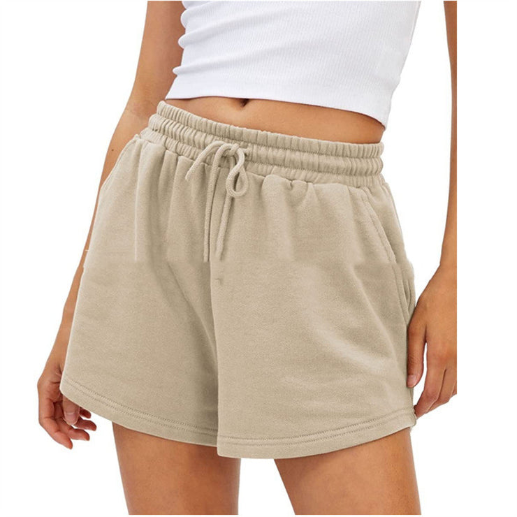 Women's Fashion Casual Exercise Elastic Running High Waist Shorts