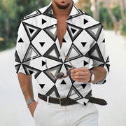 Men's Trendy Thin Ethnic Print Shirts