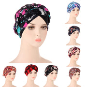 Tie-dyed Short Braid Can Hide Hair Turban Hat