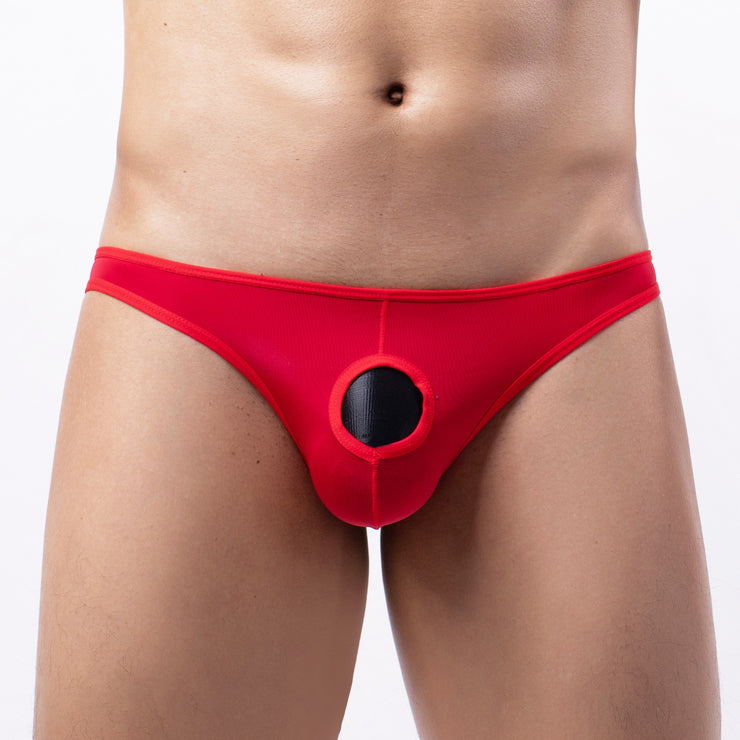 Men's Thin Ice Silk Elastic Hollow Out Briefs