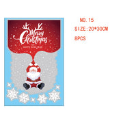 Glass Stickers Old People Scene Layout Christmas Decoration