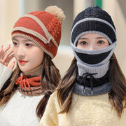 Thicken Plus Velvet Warm Ear Protection Wool Hat