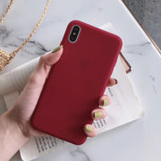 Pure color creative macaron phone case