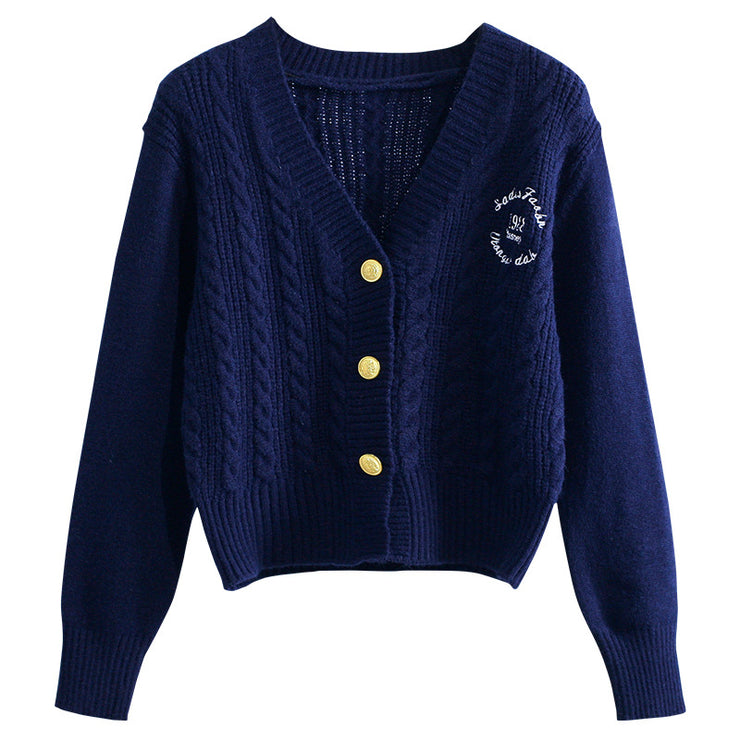 Women's Fashion Short Twist Sweater Jacket