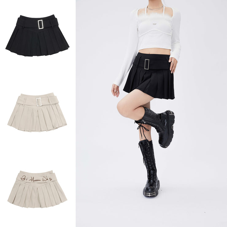 Embroidered Letter Design Casual Temperament Skirt