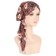 European And American Printed Curved Flower Cloth Cap