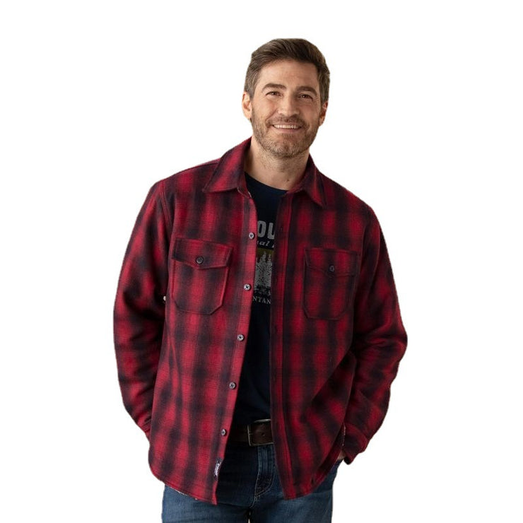 Men's Fashion Casual Plaid Brushed Jacket