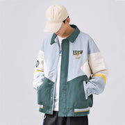 Men's Spring And Autumn Couple Street Baseball Uniform Lapel Workwear Casual Jacket