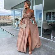 INS Casual Party Deep V Slit Dress