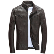 Young Men's Slim Fit Leather Jacket