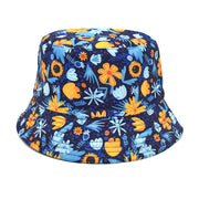 Men's And Women's Outdoor Double-sided Sunscreen Printed Fisherman Hat