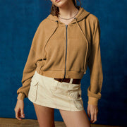 European And American Solid Color Short Coat