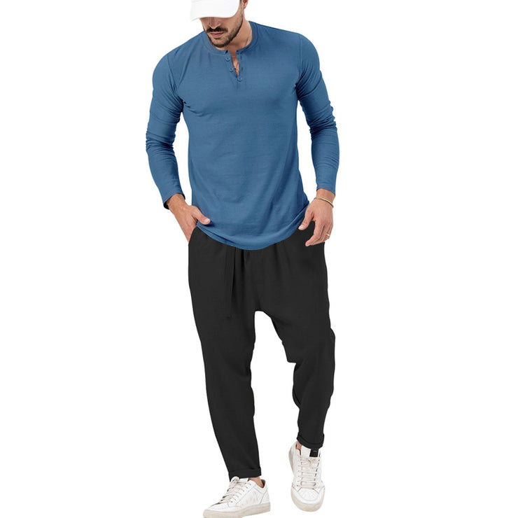 Men's Sports Long Sleeve Trousers Suit