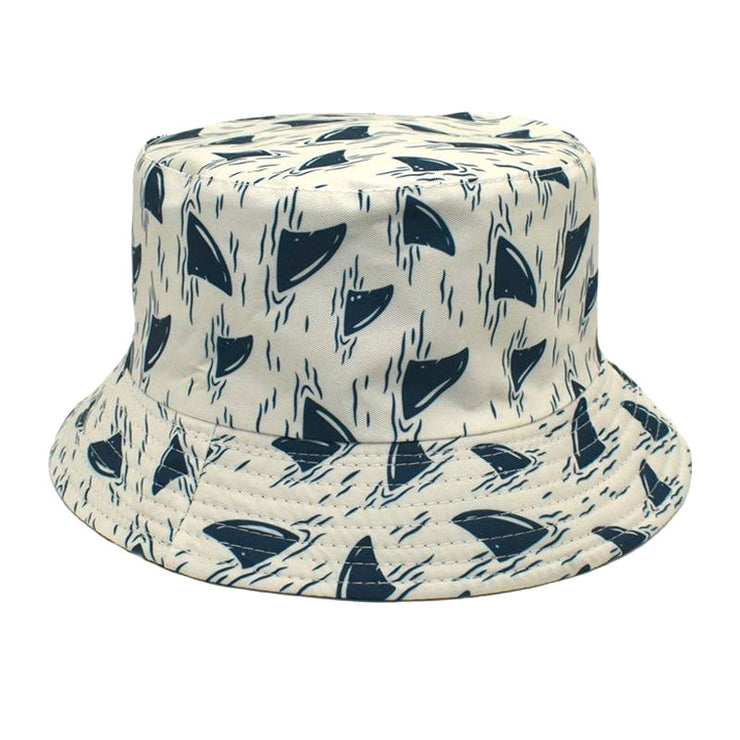 Men's And Women's Outdoor Double-sided Sunscreen Printed Fisherman Hat