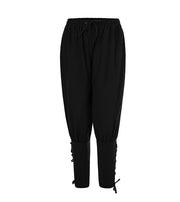 Men's Cotton And Linen Trousers Ankle Strap Pants Medieval Viking