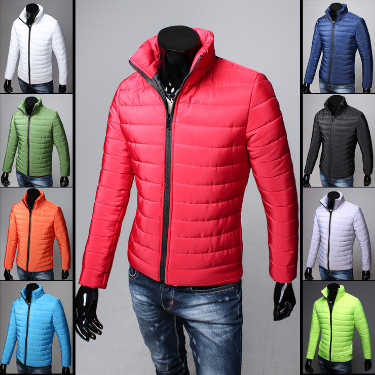 Men's Fashion Stand-up Collar Downcotton-padded Jacket