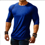 Long Sleeve Sports Solid Color Men's T-shirt