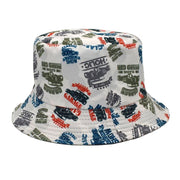 Men's And Women's Outdoor Double-sided Sunscreen Printed Fisherman Hat