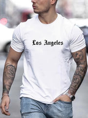 Men's Round Neck Plus Size T-shirt Personalized Patterns Printed Short Sleeve