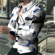 Men's Long-sleeved Shirt Casual Printing