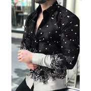 Men's Clothing Print Long Sleeve Men's Shirt