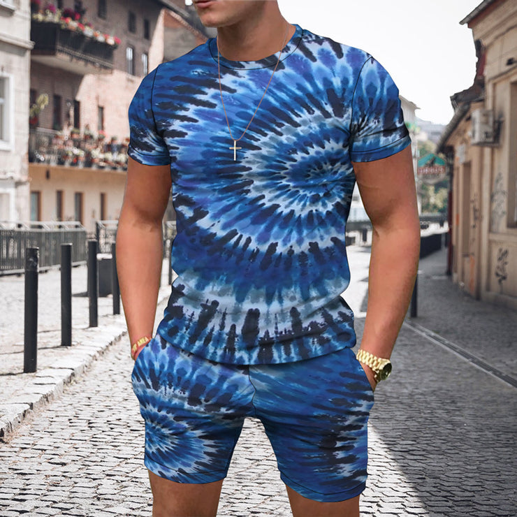 Fashion 3D Color Printing Men's Casual Tops