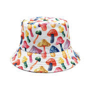 Men's And Women's Outdoor Casual Colorful Mushroom Pattern Fisherman Hat