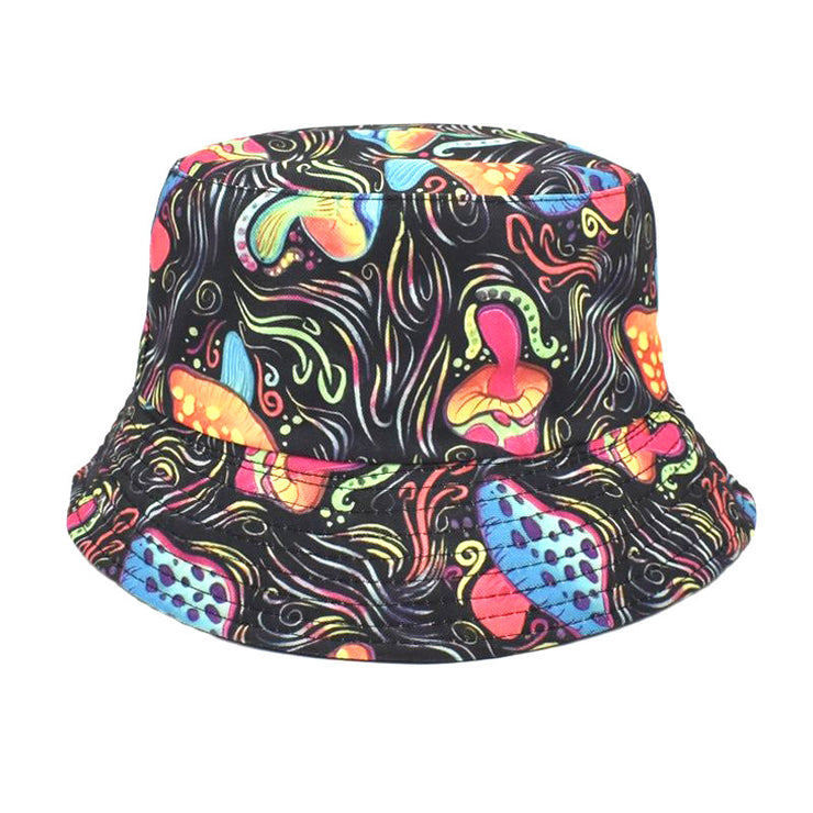 Men's And Women's Outdoor Leisure Printing Sun-shade Sun Protection Hat