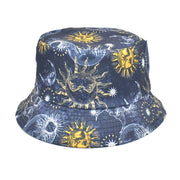 Men's And Women's Outdoor Double-sided Sunscreen Printed Fisherman Hat